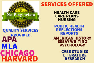 do nursing, care plans, sociology, psychology, medicine and public health