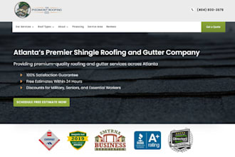design roofing website roofing contractor website