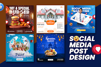 create unique social media posts, banners, ads design