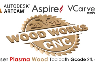 make 2d 3d cnc designs in aspire and artcam for cnc routers and laser machine