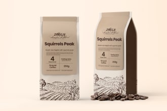 do coffee or tea packaging and label design for you