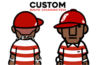make you as a bape cartoon character custom
