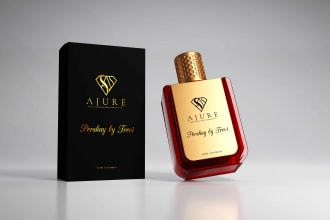 premium perfume box packaging and label design
