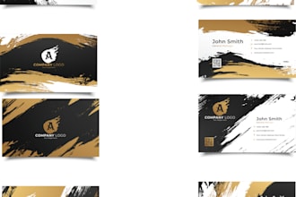 design a professional business card and brand identity