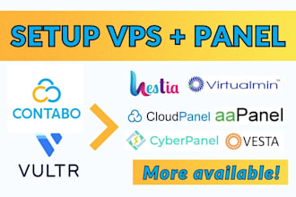 setup vps on contabo or vultr with free control panel and wordpress migrate
