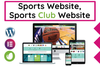 design a sports website, sports club website