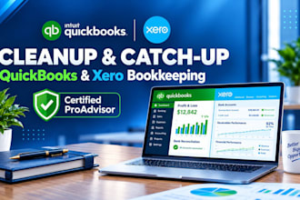 clean up and catch up your messy quickbooks or xero bookkeeping