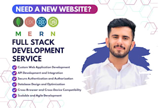 develop custom mern stack web application as a full stack developer