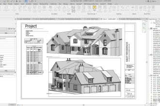do a professional  project in revit and redraw  drawings