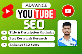 be your youtube video SEO expert to improve video ranking for organic growth