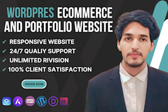build wordpress ecommerce store, woocommerce website, personal portfolio website