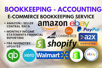 do bookkeeping with ecommerce amazon shopify ebay in qbo xero