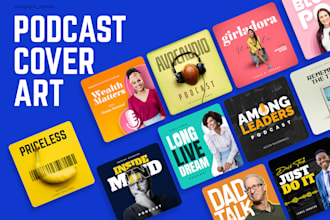 design incredible podcast cover art and podcast logo