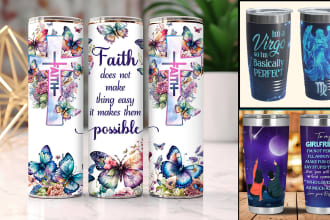 create custom tumbler designs, coffee mug, or water bottles