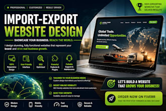 design a professional export import website