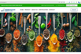 design a professional export import website
