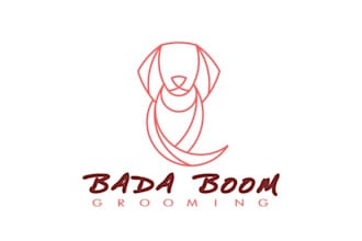 design lovely extremely good bada boom grooming logo