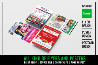 design professional business flyer, church flyer, event flyer