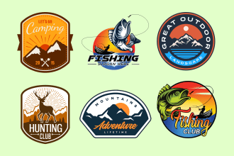 make custom logo for fishing, hunting, outdoor, and camping