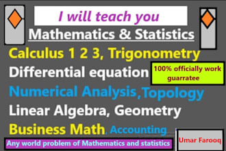 be your virtual mathematics, and statistics tutor