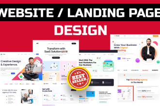 do a responsive landing page UI UX website design in figma