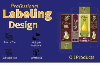 oil box packaging labeling design and die cut specialist