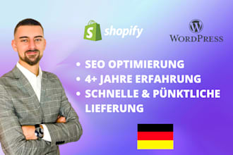 optimize website SEO service on shopify, wordpress for 1st page ranking