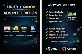integrate admob, unity ads and in app purchases