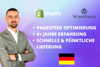 speed up shopify, wordpress website for google pagespeed insights