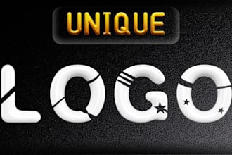 design modern logo in stunning unique 3d font letters in 2 hours