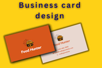 create restaurant,food business card design