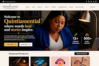 build author website, politics website, landing page in wordpress, squarespace