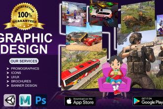 design promo graphics and icons for games and apps