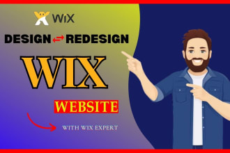 create modern wix landing page,ecommerce website or redesign website