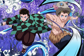 draw you in demon slayer anime style