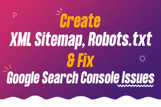 create dynamic XML sitemap, robots txt and fix google search console errors