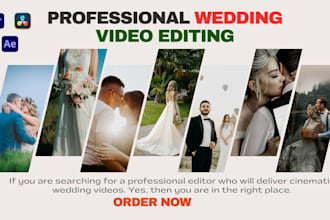 do cinematic wedding and event video editing