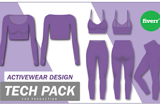 create premium fashion sportswear and activewear tech pack