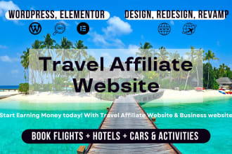 create a travel affiliate website for passive income
