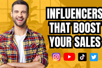 find instagram, youtube, tiktok or twitter influencer for your brand