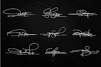 make handwritten signature scripted cursive, autograph logo