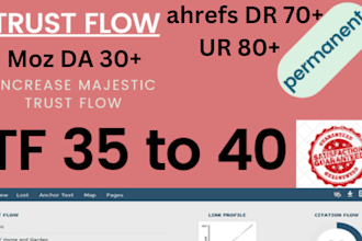 increase ahrefs DR ur, moz da and majestic tf