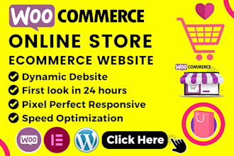 create wordpress woocommerce website, online store, woocommerce store