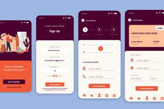 do clean,and modern ui mobile ux admin panel website design,landing page ui