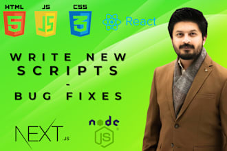 write and fix any script in html, css, javascript and jquery