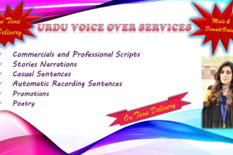 provide quality voice overs for provided scripts and desired file formats