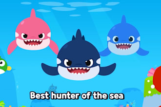 do 2d cartoon nursery rhymes video animation for kids and learning video