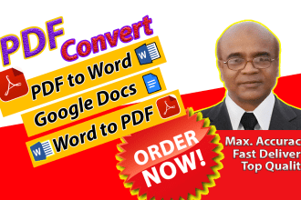 convert PDF to word or google docs, powerpoint or slides