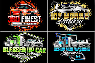 design mobile detailing, auto detailing, automotive and car wash logo