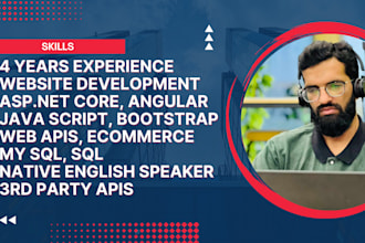 develop and customize web apps of dot net core and angular